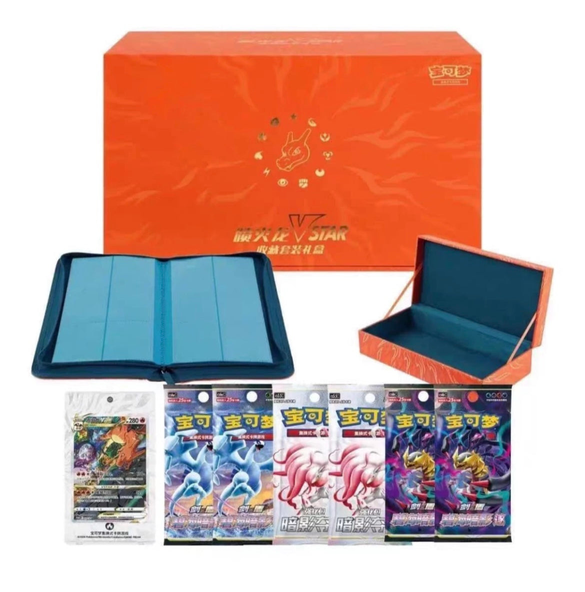 Pokemon TCG S-Chinese 2024 Exclusive Charizard VSTAR Collection Box Gift HOT